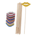 Set of 10pcs Funny Lips Shape Hen Party Bachelor Photo Props Accessories