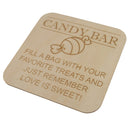 Rustic Wooden Candy Bar Table Sign Wedding Reception and Ceremony Sign