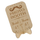 Rustic Wooden Photo Booth Table Sign Wedding Reception and Ceremony Sign