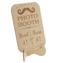 Rustic Wooden Photo Booth Table Sign Wedding Reception and Ceremony Sign