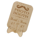 Rustic Wooden Photo Booth Table Sign Wedding Reception and Ceremony Sign