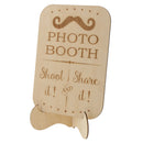 Rustic Wooden Photo Booth Table Sign Wedding Reception and Ceremony Sign