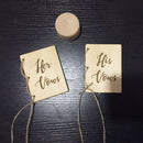 Unfinished Wooden Cover His Vows Her Vows Booklets Wedding Party Supplier