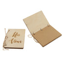 Unfinished Wooden Cover His Vows Her Vows Booklets Wedding Party Supplier