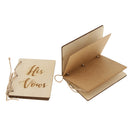 Unfinished Wooden Cover His Vows Her Vows Booklets Wedding Party Supplier