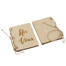 Unfinished Wooden Cover His Vows Her Vows Booklets Wedding Party Supplier