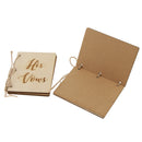 Unfinished Wooden Cover His Vows Her Vows Booklets Wedding Party Supplier