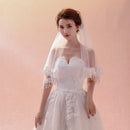 One Layer White 1.5m Bridal Veil Lace Bride Wedding Party Hair Accessories