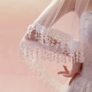 One Layer White 1.5m Bridal Veil Lace Bride Wedding Party Hair Accessories