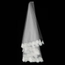 Bridal Wedding Veil One Layer Veil Lace Flower Edge 1.5m Wedding Accessories