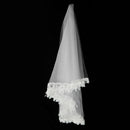 Bride Wedding Veil One Layer Veil Lace Butterfly Edge 1.5m Long White