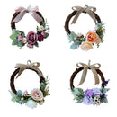 Rattan Artificial Flower Wreath Front Door Wreath Wedding Decor Light Pink