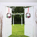 Rattan Artificial Flower Wreath Front Door Wreath Wedding Decor Light Pink