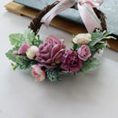 Rattan Artificial Flower Wreath Front Door Wreath Wedding Decor Light Pink