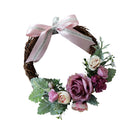 Rattan Artificial Flower Wreath Front Door Wreath Wedding Decor Light Pink