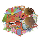 Set of 60pcs Tropical Mask Photo Booth Prop Summer Beach Party Accessories
