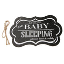 Wood Hanging Sign Chalkboard Sign Baby Sleeping for Front Door Hanger