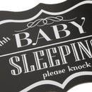 Wood Hanging Sign Chalkboard Sign Baby Sleeping for Front Door Hanger