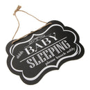 Wood Hanging Sign Chalkboard Sign Baby Sleeping for Front Door Hanger