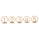 20 Sets Wooden Hexagon 1-20 Table Numbers for Wedding Party Table Decor