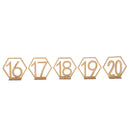 20 Sets Wooden Hexagon 1-20 Table Numbers for Wedding Party Table Decor