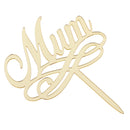 Mom Letters Cake Topper Mother Mum Birthday Party Cake Baking Decor Gold