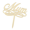Mom Letters Cake Topper Mother Mum Birthday Party Cake Baking Decor Gold