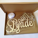 2 Pieces Shabby Chic Bride Groom Letters Wooden Decor Wedding Chair Sign