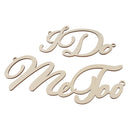 2 Pieces I Do Me Too Leaves Wooden Hanging Decor Wedding Chair Sign