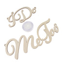 2 Pieces I Do Me Too Leaves Wooden Hanging Decor Wedding Chair Sign