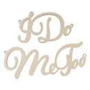2 Pieces I Do Me Too Leaves Wooden Hanging Decor Wedding Chair Sign