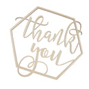 Thank You Wooden Sign in Hexagon Frame Wedding Party Chair Banner Photo Prop