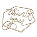 Thank You Wooden Sign in Hexagon Frame Wedding Party Chair Banner Photo Prop