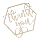 Thank You Wooden Sign in Hexagon Frame Wedding Party Chair Banner Photo Prop