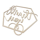 Thank You Wooden Sign in Hexagon Frame Wedding Party Chair Banner Photo Prop