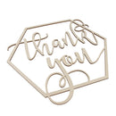 Thank You Wooden Sign in Hexagon Frame Wedding Party Chair Banner Photo Prop