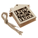 Pack of 10pcs Rustic Wooden Cutout DIY Craft Wooden Hanging Embellishments -Home Sweet Home