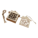 Pack of 10pcs Rustic Wooden Cutout DIY Craft Wooden Hanging Embellishments -Home Sweet Home