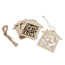 Pack of 10pcs Rustic Wooden Cutout DIY Craft Wooden Hanging Embellishments -Home Sweet Home