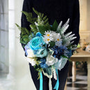 Wedding Bouquet Artificial Flower Rose Buds Bride Bridesmaid Holding Flowers
