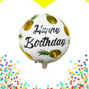 Pack of 5 Happy Birthday Pineapple Star Balloon Set Hawaiian Luau Party Supplies