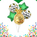 Pack of 5 Happy Birthday Pineapple Star Balloon Set Hawaiian Luau Party Supplies
