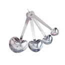Pack of 4 Romantic Metal Heart Shape Measure Spoon Teaspoon Wedding Favor