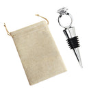 Romantic Diamond Ring Wine and Beverage Bottle Stopper Wedding Favor Home Bar Tool