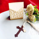 Silver Metal Cross Bookmark with Tassel Boxes Baby Shower Party Gift Favor