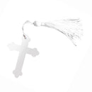 Silver Metal Cross Bookmark with Tassel Boxes Baby Shower Party Gift Favor
