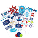 Pack of 21/Set Birthday Photo Booth Props Boy Baby Shower Mask Photobooth Props