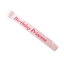 Birthday Princess Satin Sash Girls Birthday Hen Stag Party Fancy Dress