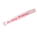 Birthday Princess Satin Sash Girls Birthday Hen Stag Party Fancy Dress