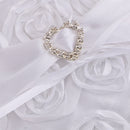 Romantic Rose Wedding Ring Pillow Satin Rhinestone Heart Decor Ring Cushion